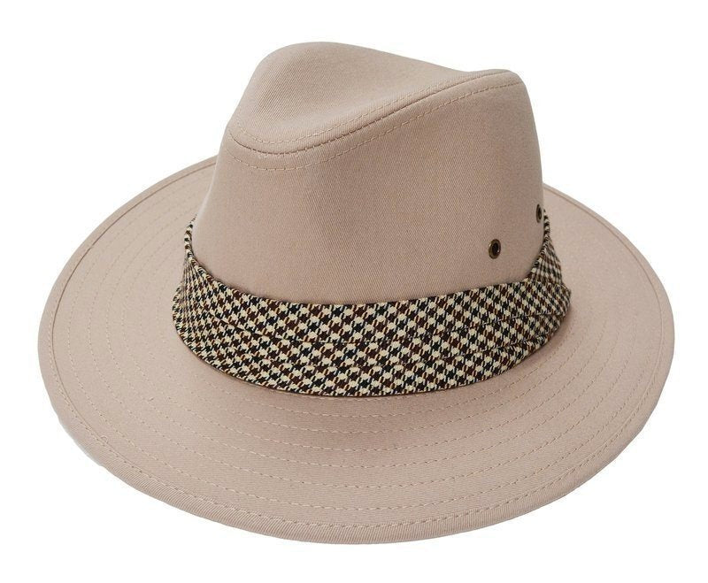 Safari Hat with Brown Print Strip
