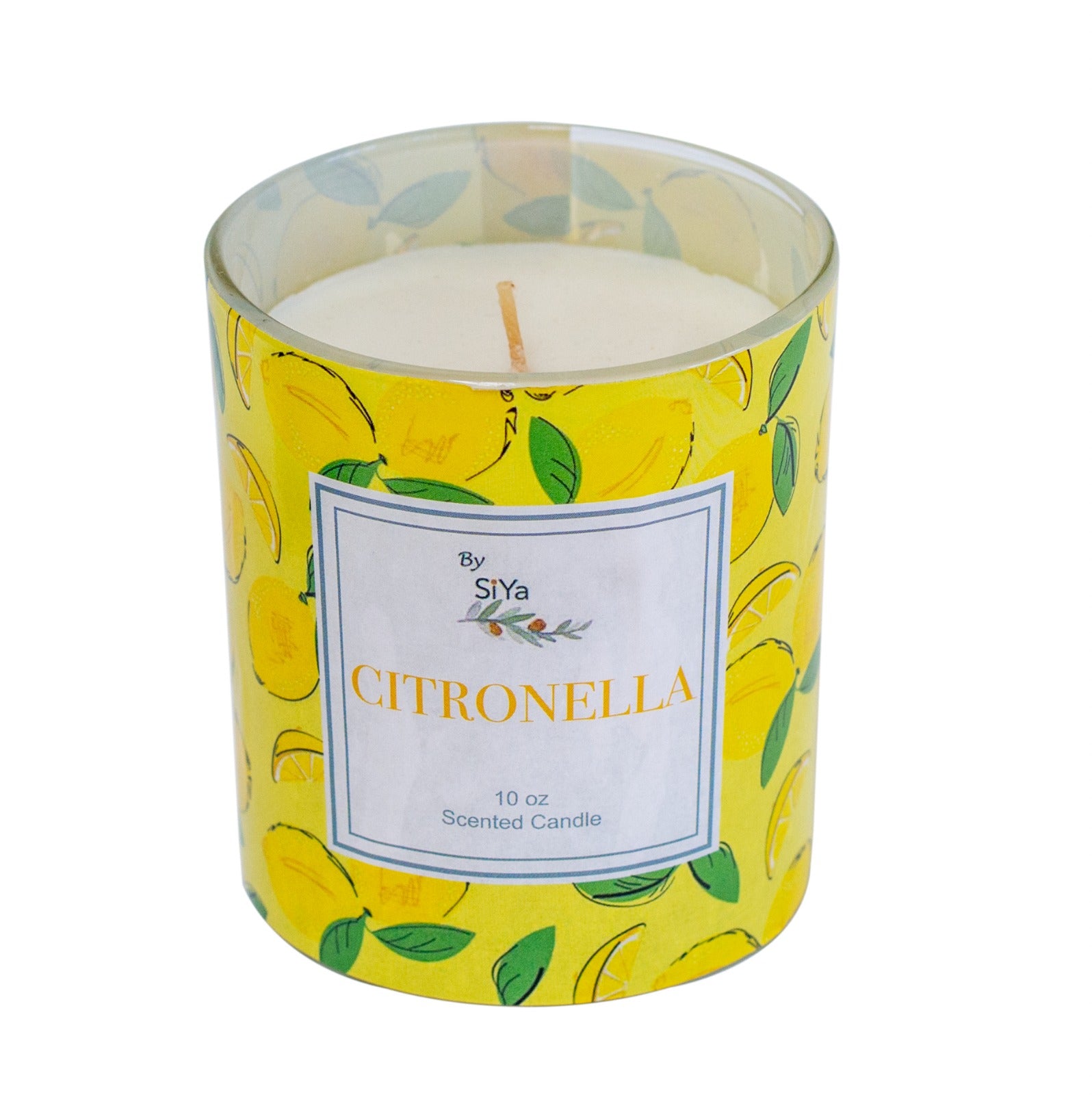 10 Oz Floral Prints Glass Candles