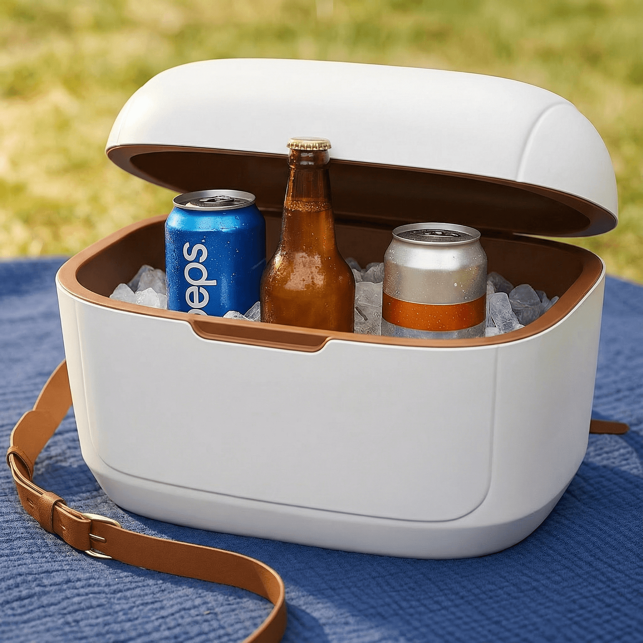 Black Serendipio Marina 12-Litre Cooler Box – Stylish Insulated Lunch & Picnic Bag