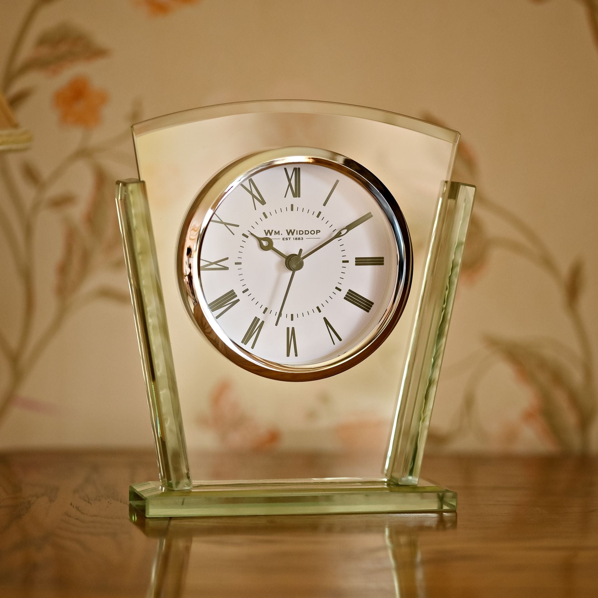 Widdop 2 Layered Silver Bezel Glass Mantel