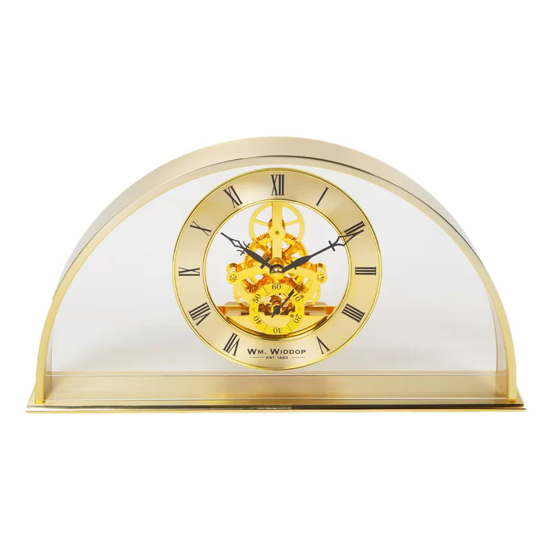Wm.Widdop Gold Arch Mantel Clock Skeleton