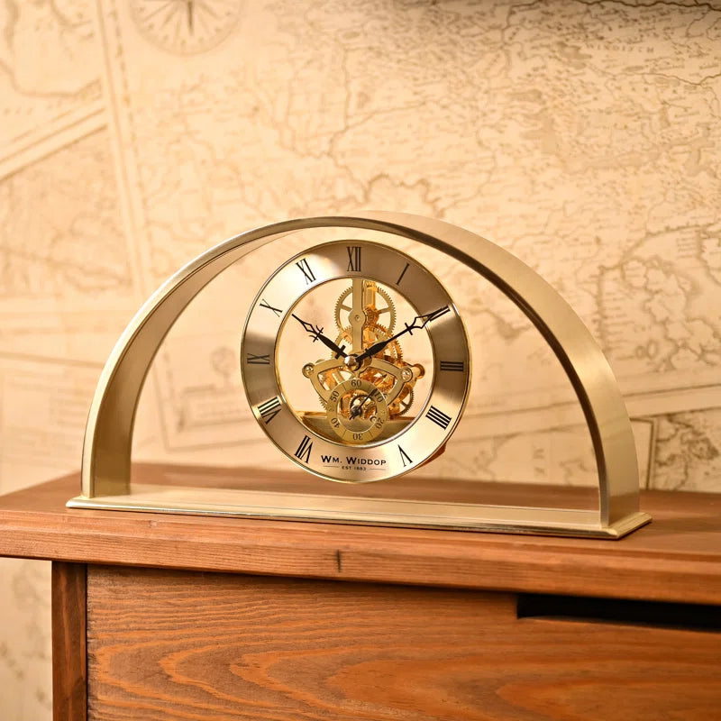 Wm.Widdop Gold Arch Mantel Clock Skeleton – Purpink Gifts Ltd