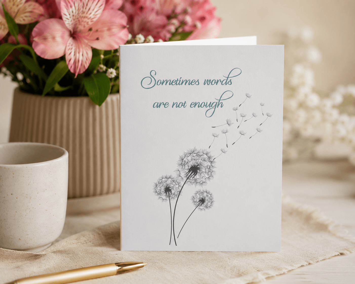 Words Are Not Enough A6 Card
