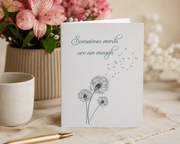 Words Are Not Enough A6 Card