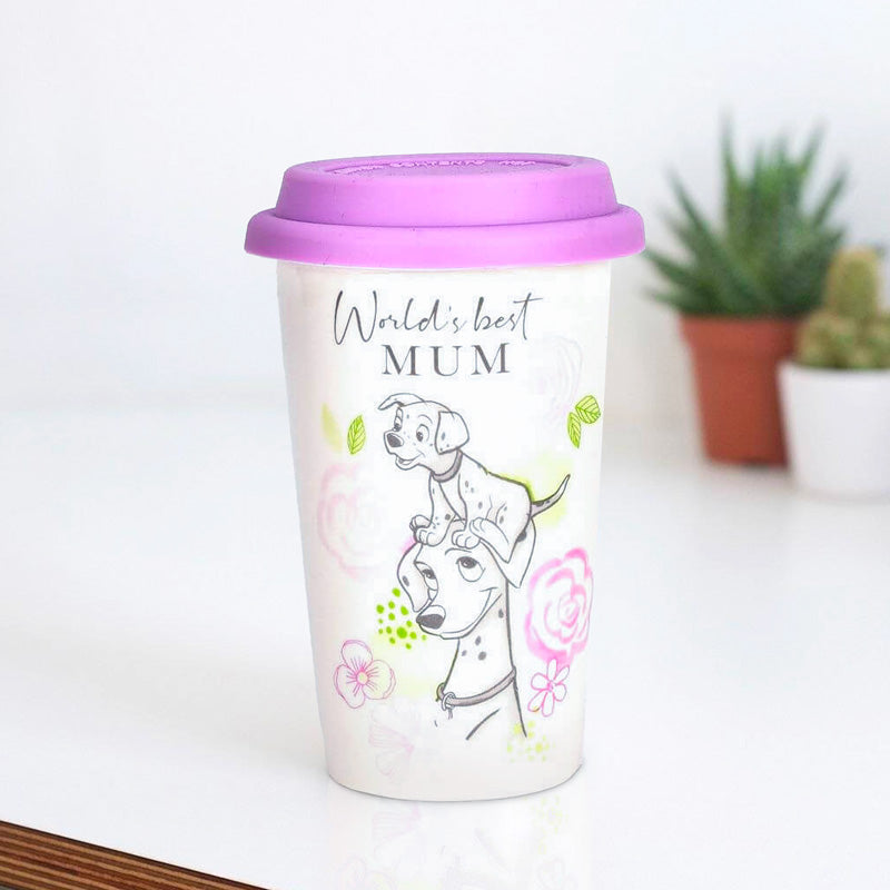 Disney Double Walled Dalmations Travel Cup "Mum"