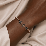 The Nora Bracelet – 18k Gold Plated – Navy Blue