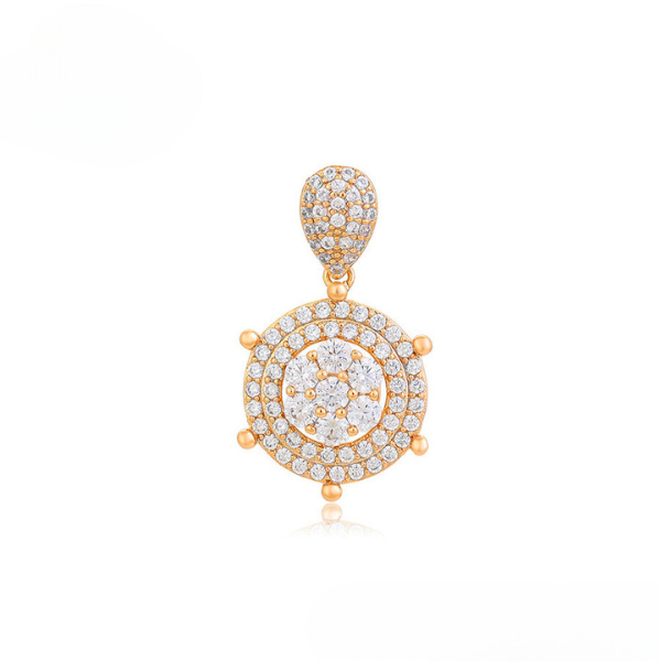 Golden Helm Pendant With Necklace