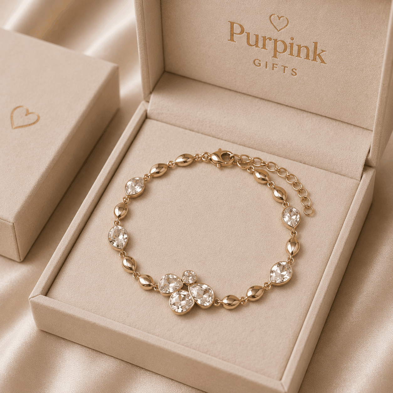 The Lauren Bracelet – 18k Gold Plated – Clear