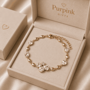 The Lauren Bracelet – 18k Gold Plated – Clear