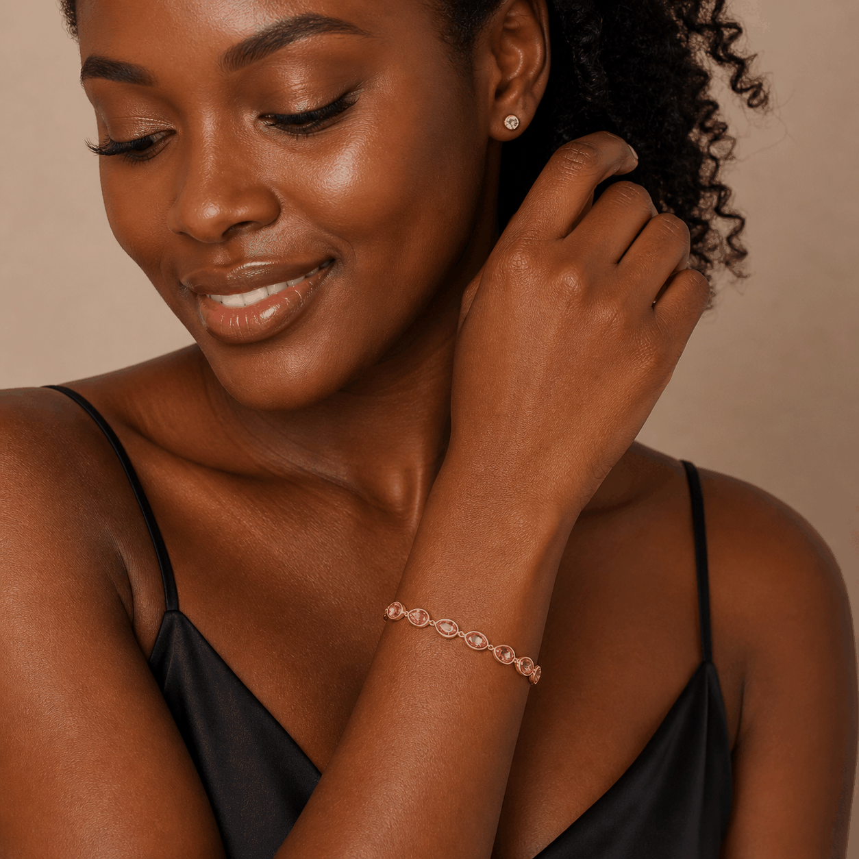 The Jade Bracelet – 18k Gold Plated – Pink