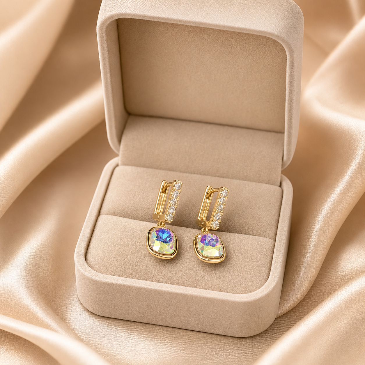 Swarovski Crystal Drop Earrings Box