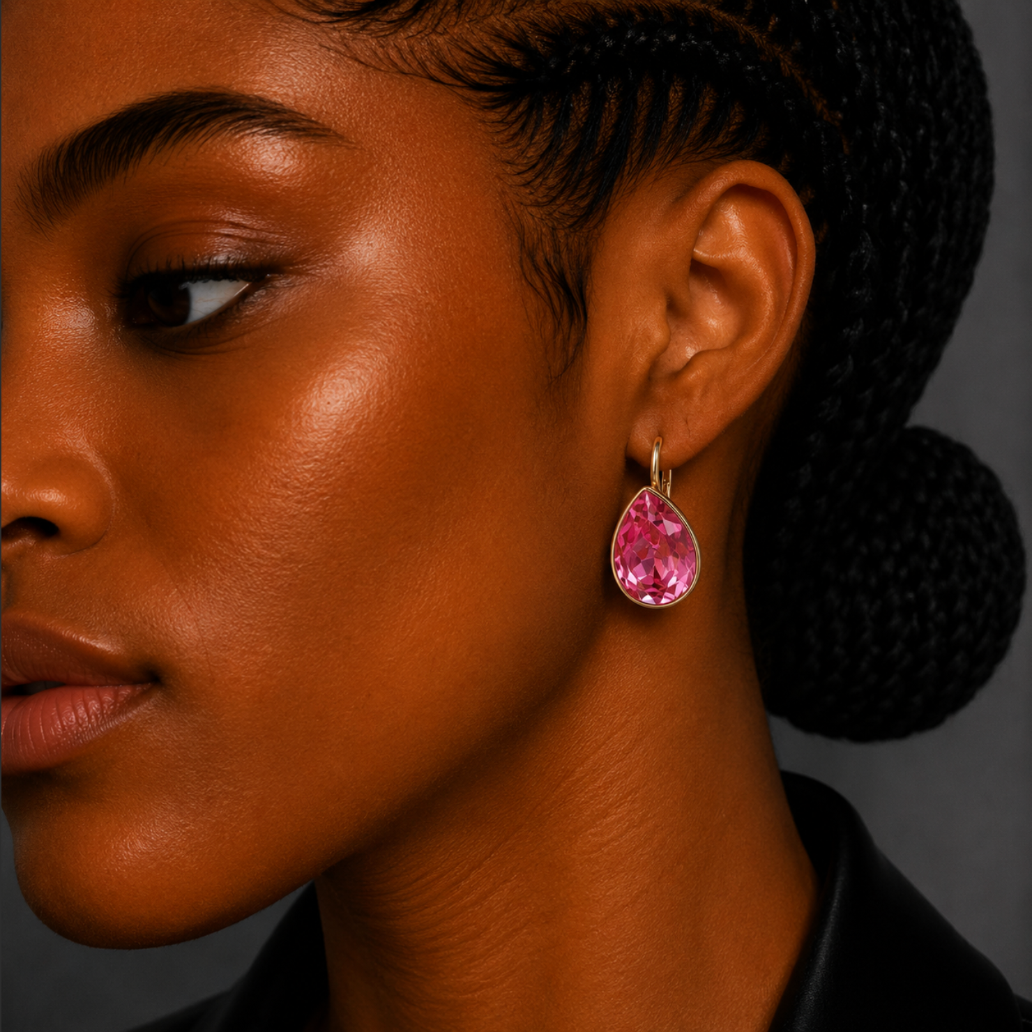 Teardrop Swarovski Drop Earrings – 18k Gold Plated