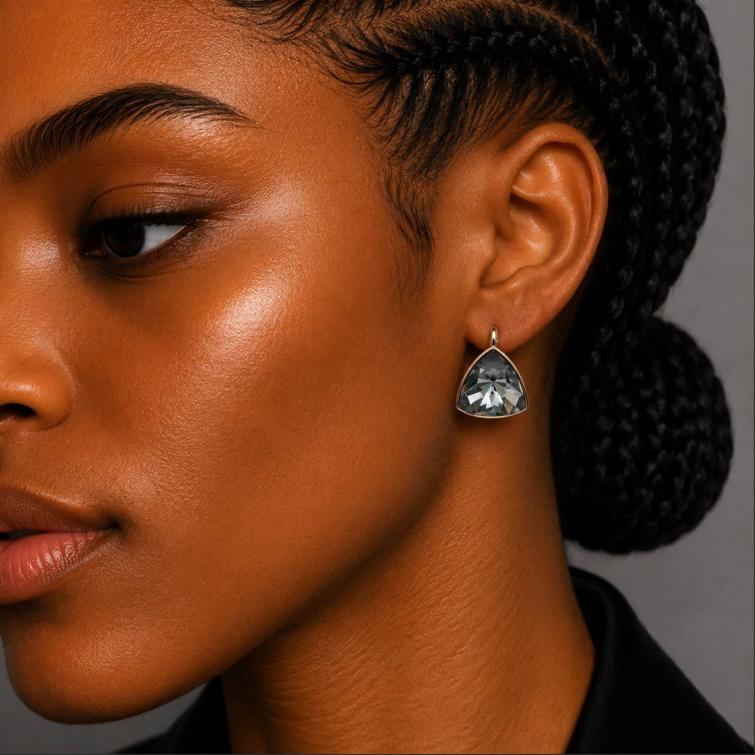 Geometric Triangle Swarovski Earrings – Classic