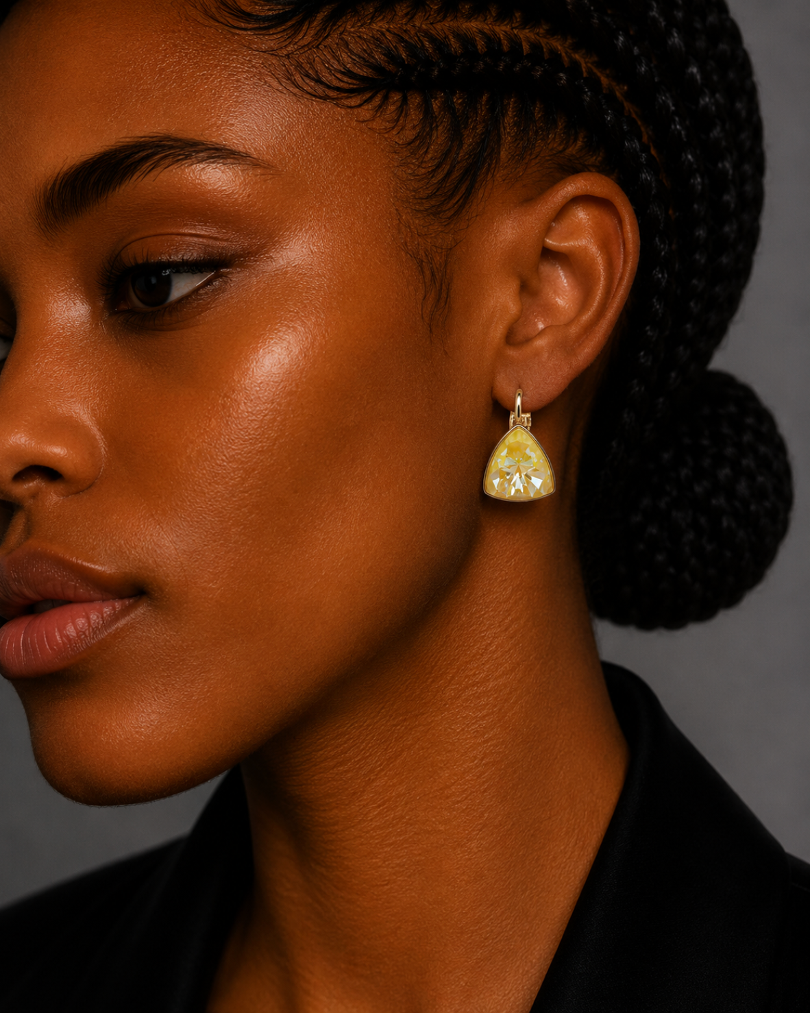 Geometric Triangle Swarovski Earrings – Classic