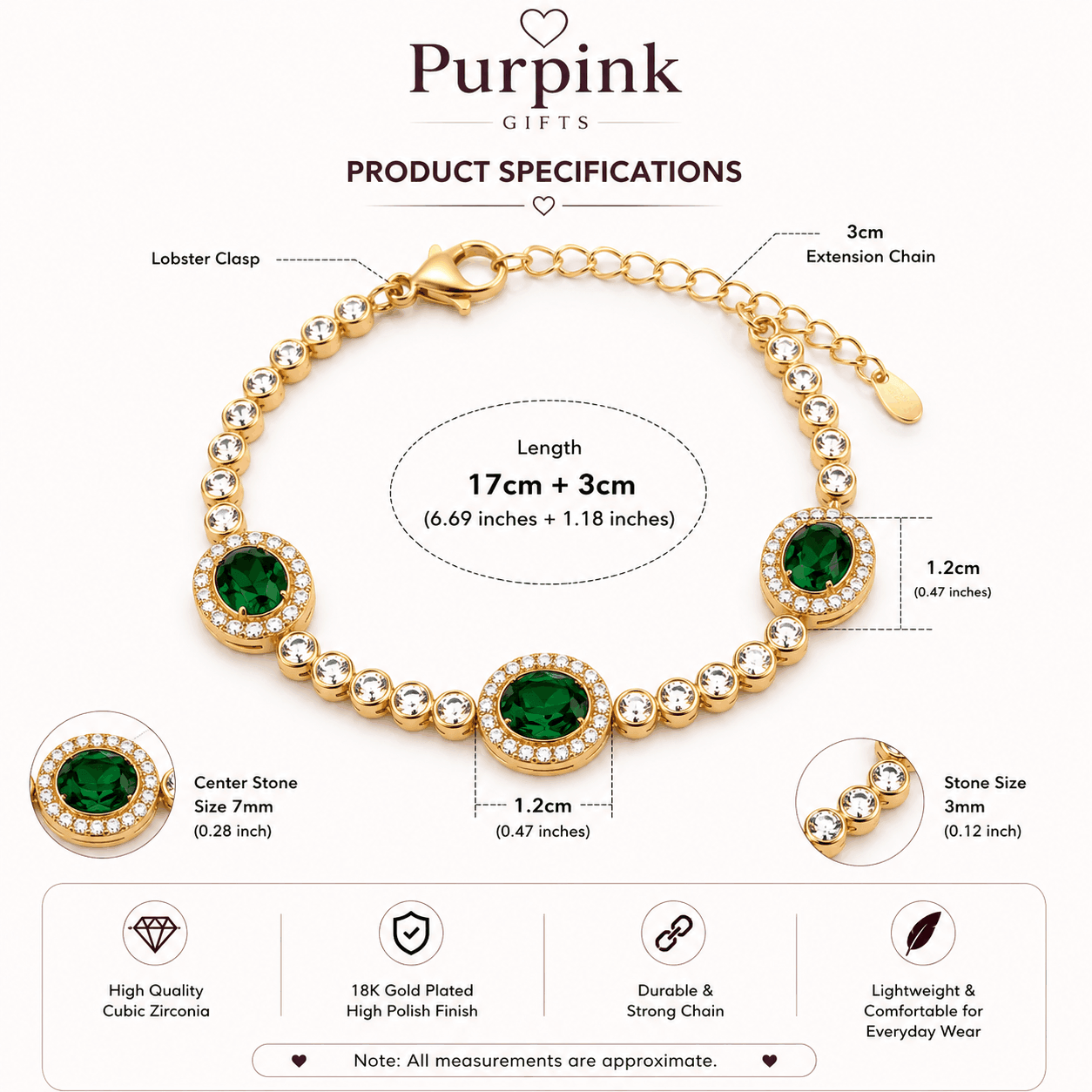 The Xena Bracelet – 18k Gold Plated