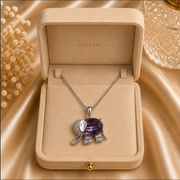 The Elara Necklace: Rhodium-Plated Elephant