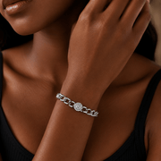 The Lily Bracelet – Rhodium Plated – Clear