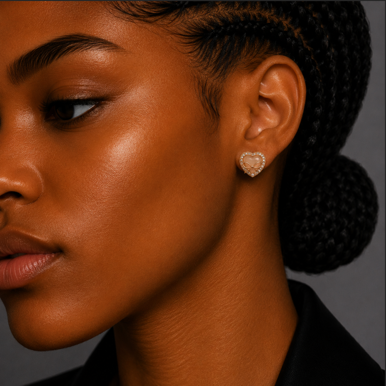 Crystal Trio Earring Set – Heart, Bow & Stud