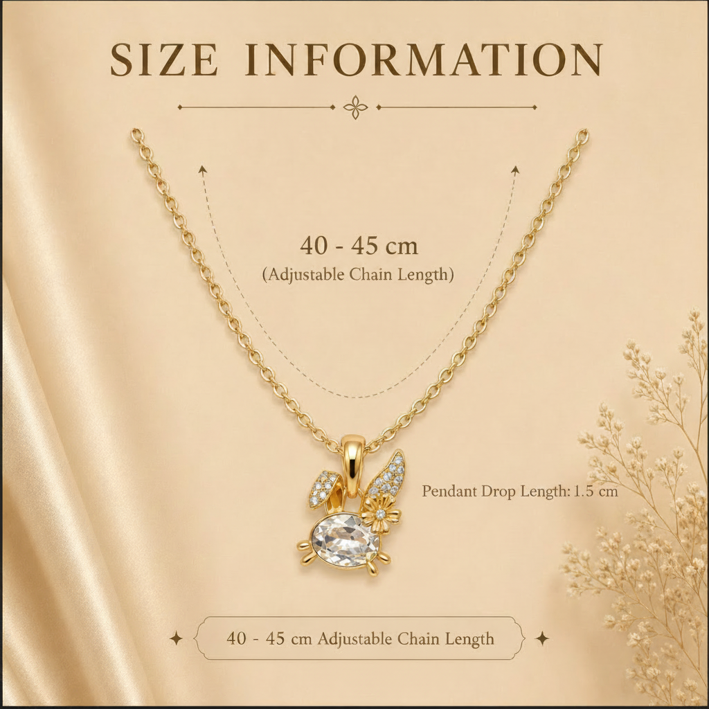 The Bree Necklace – 18k Gold Plated – Bunny