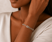 The Sophie Bracelet – Silver Plated – Clear - model