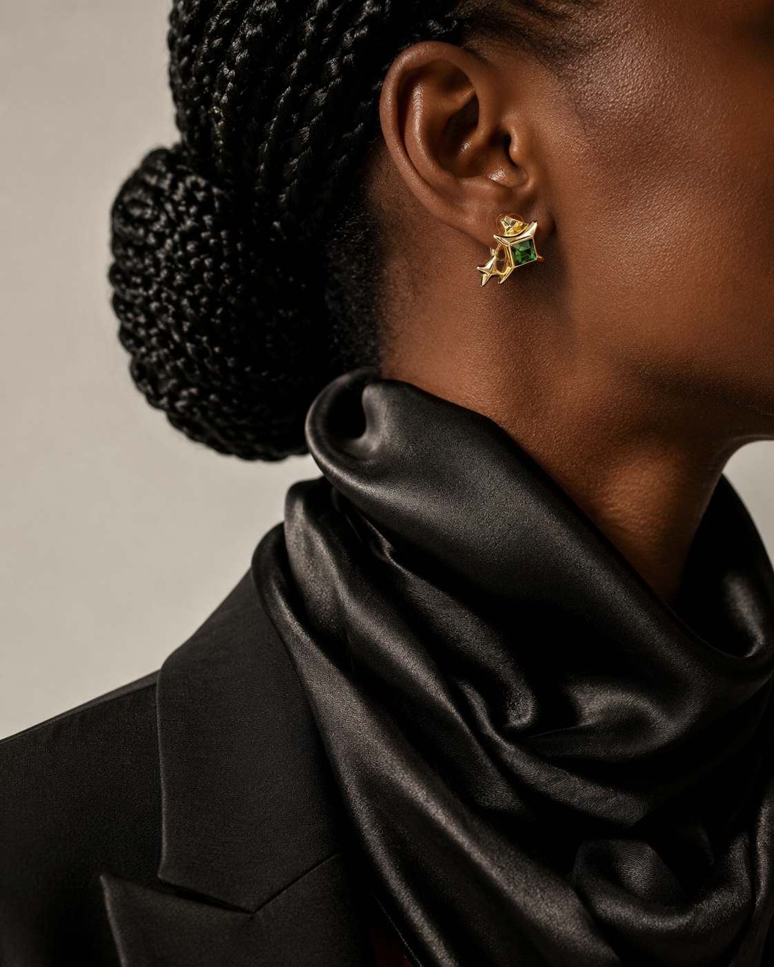 Starburst Crystal Stud Earrings – 14k Gold Plated