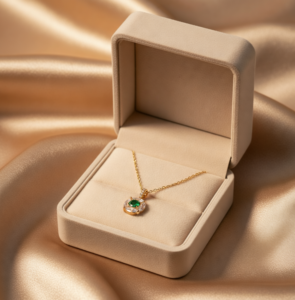 The Luna Necklace – 18k Gold Plated – Crystal Ball