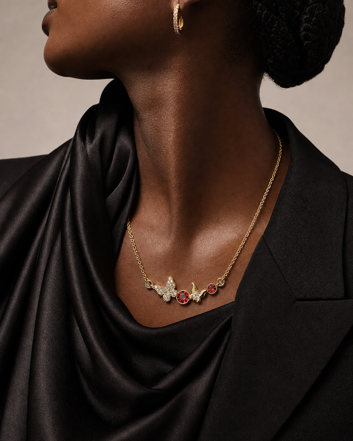 The Zara Necklace – 14k Gold Plated – Butterfly Charms