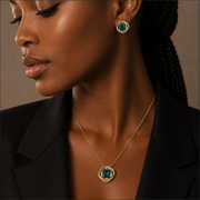 The Gemma Jewellery Set – 18k Gold Plated – Square Crystal