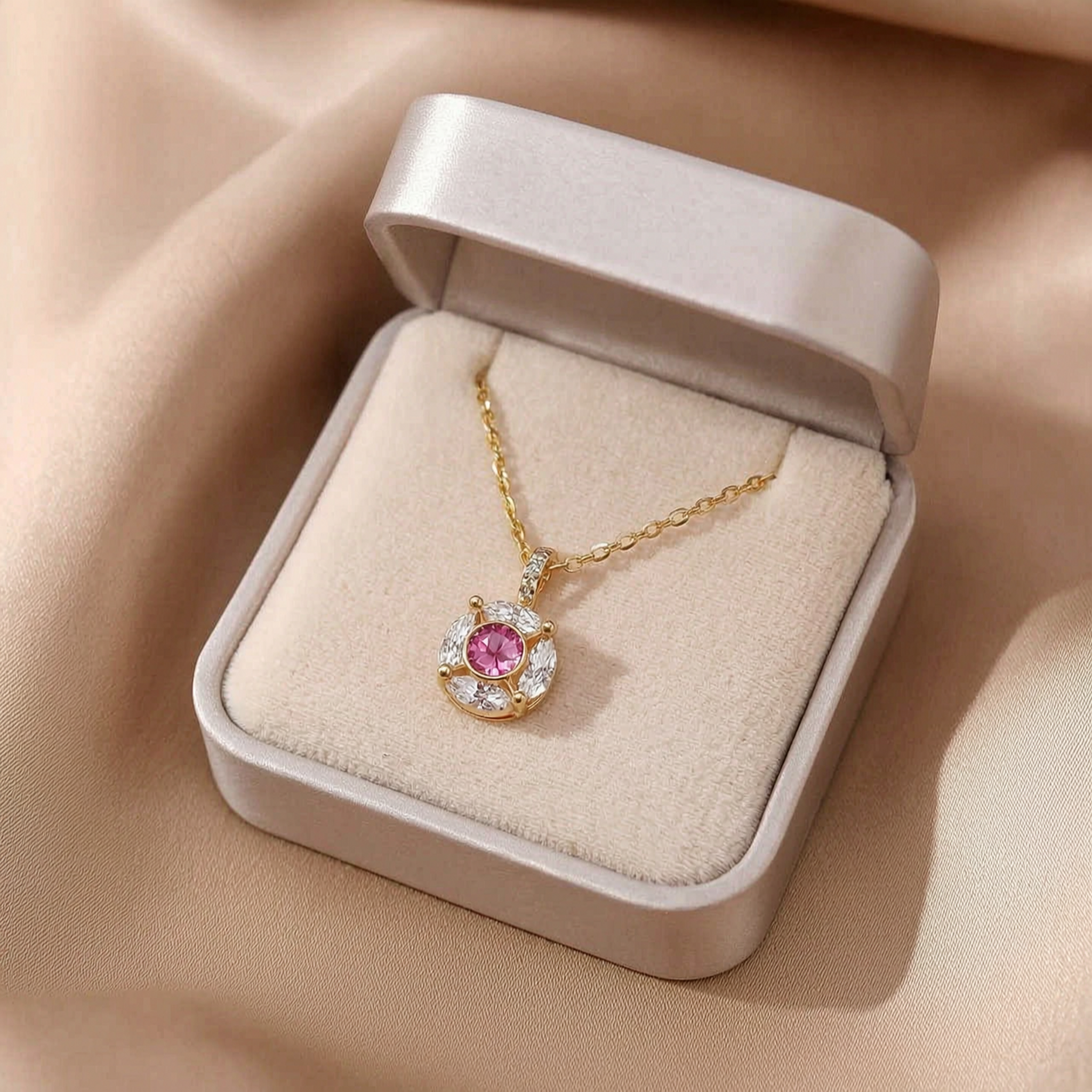 The Luna Necklace – 18k Gold Plated – Crystal Ball