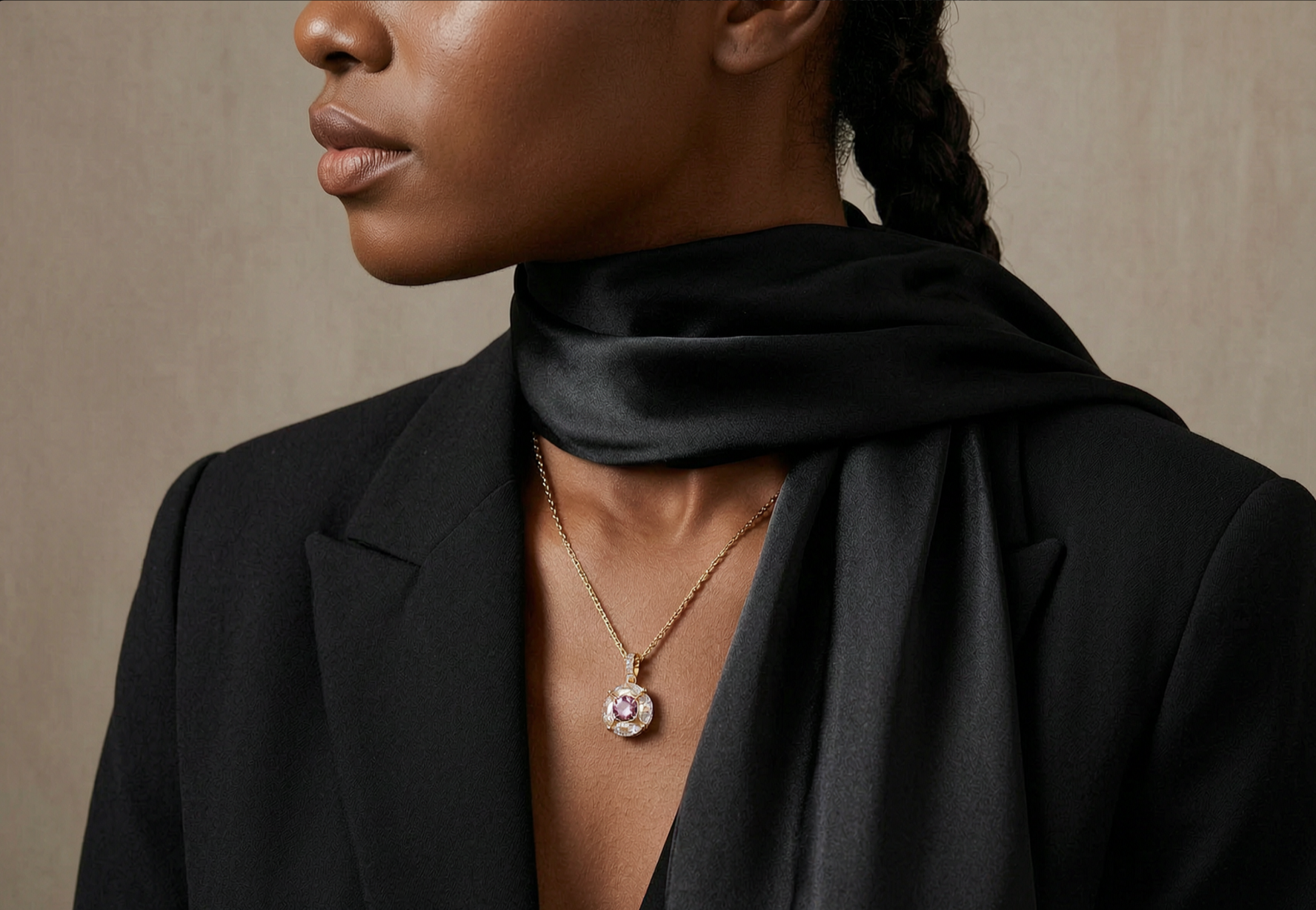 The Luna Necklace – 18k Gold Plated – Crystal Ball