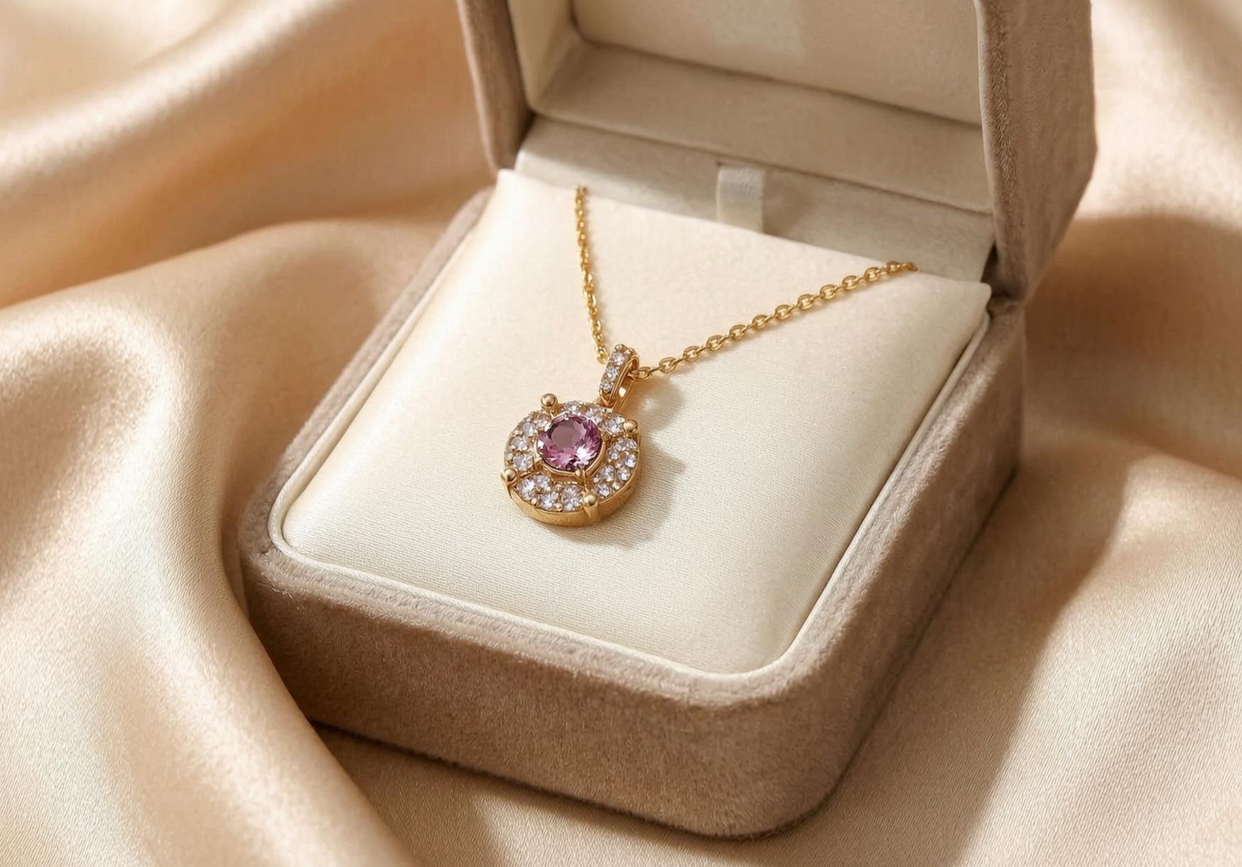 The Luna Necklace – 18k Gold Plated – Crystal Ball