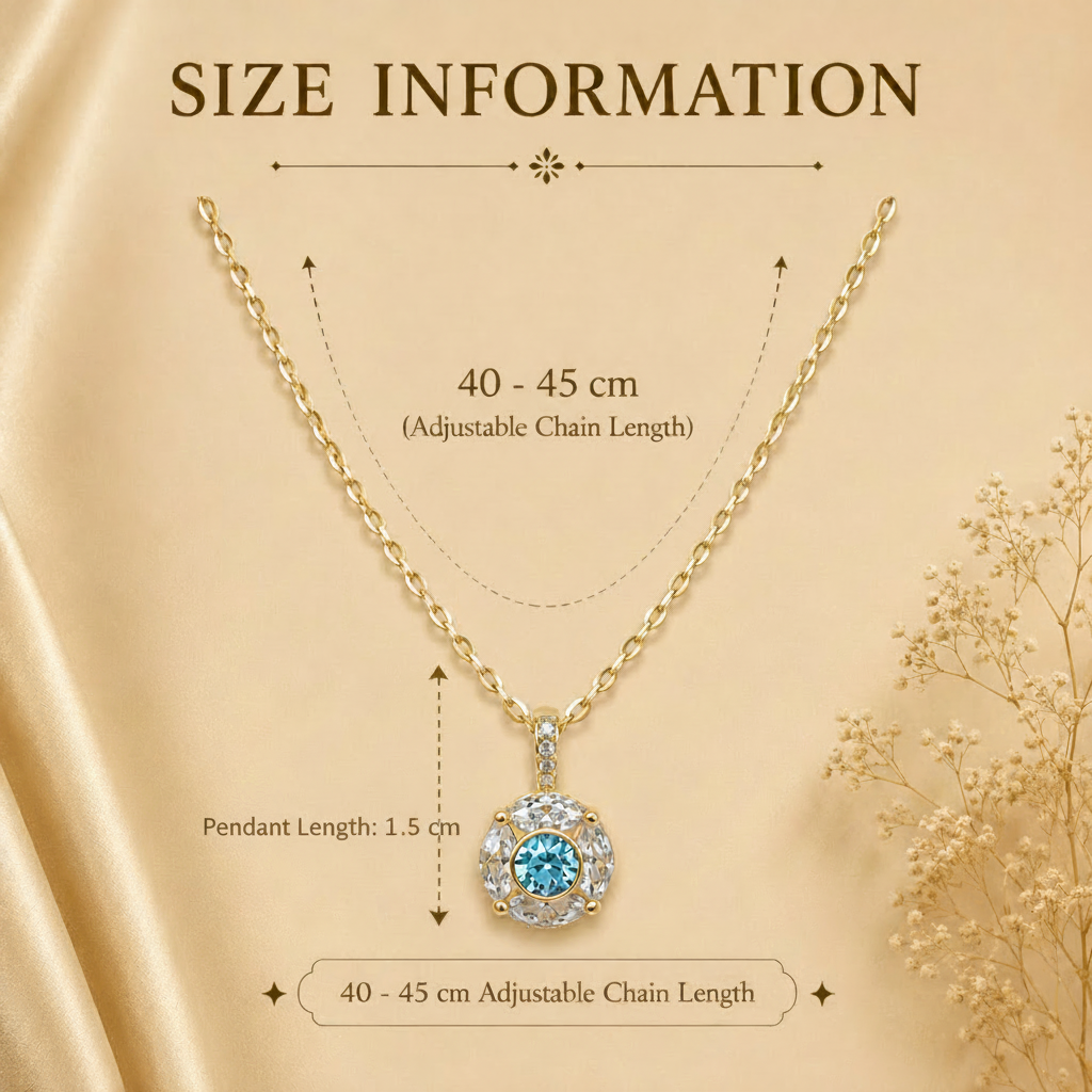 The Luna Necklace – 18k Gold Plated – Crystal Ball