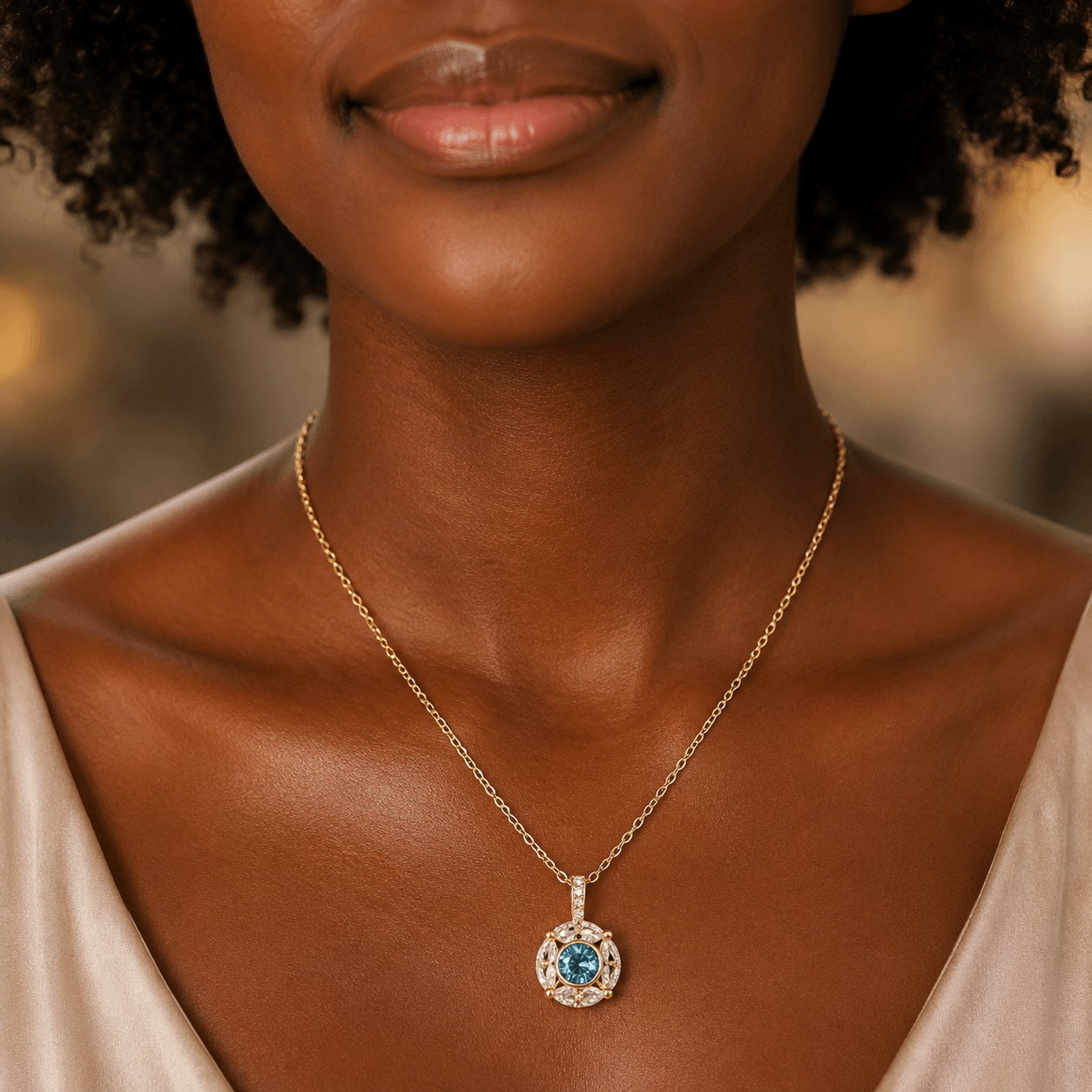 The Luna Necklace – 18k Gold Plated – Crystal Ball