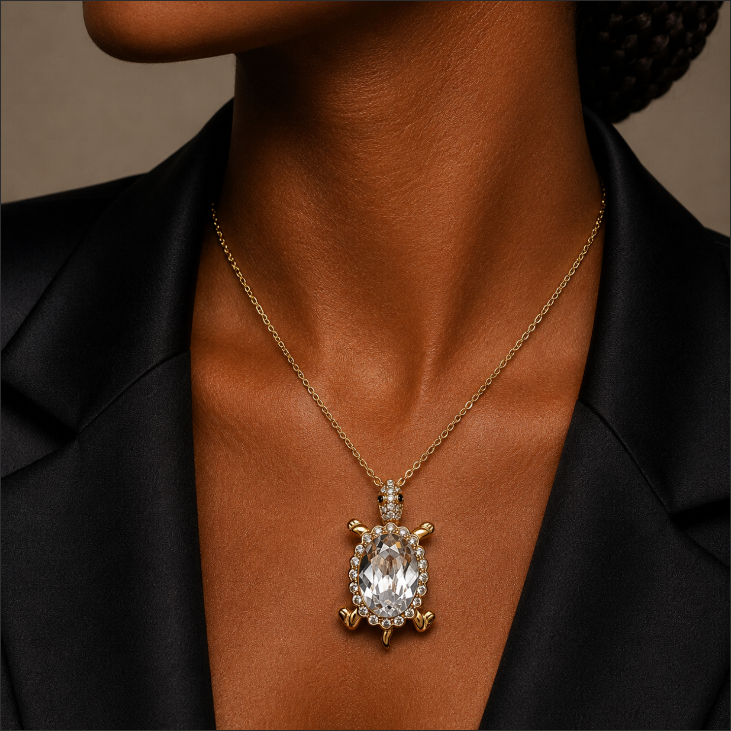 The Tori Necklace 18k Gold-Plated Tortoise
