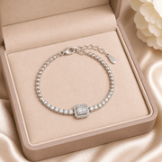 The Clara Bracelet – Silver Plated – Clear