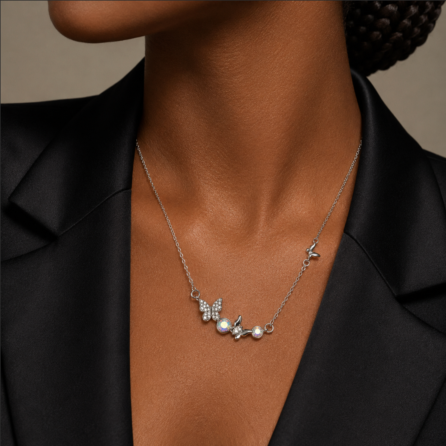 The Vivienne Necklace – Rhodium Plated