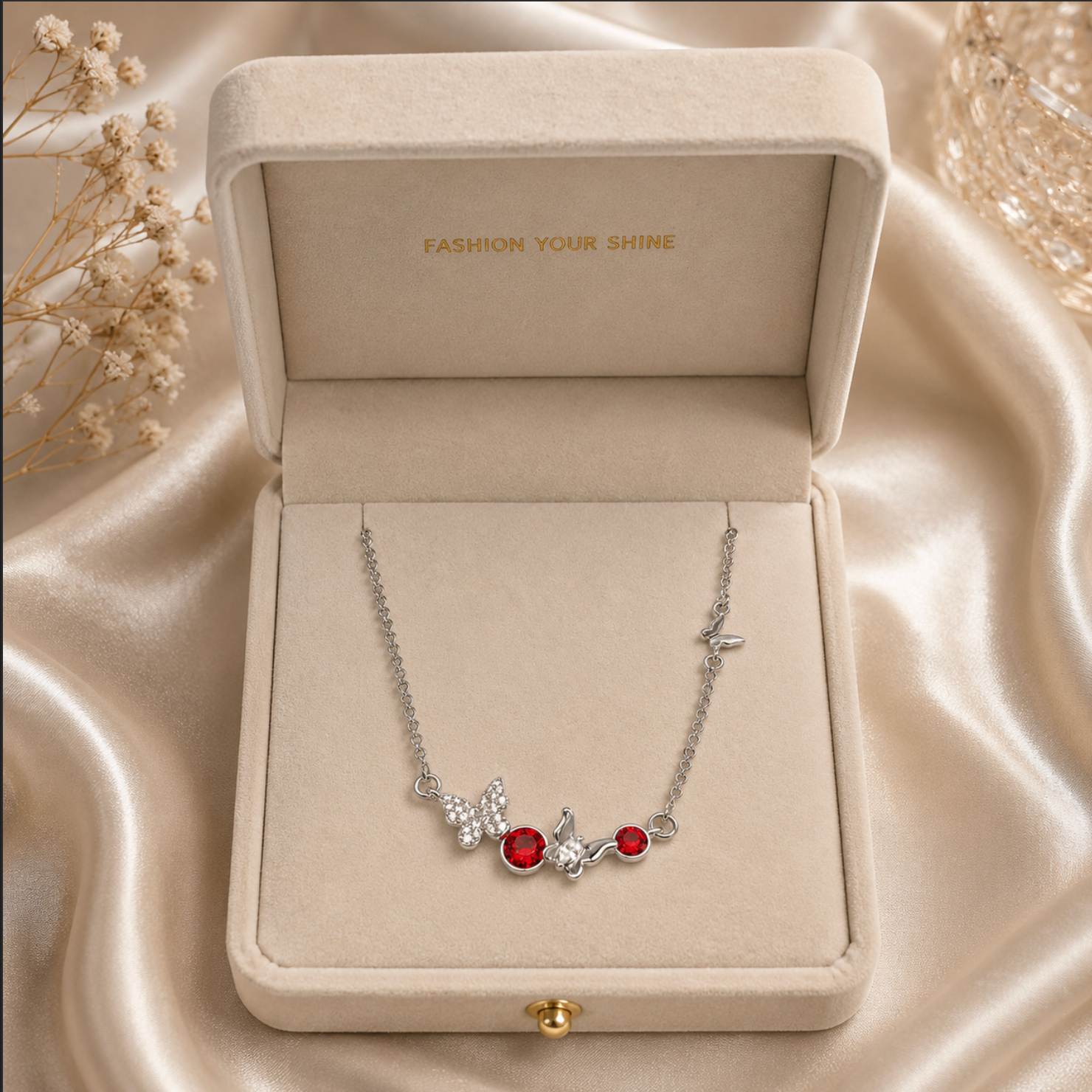 The Vivienne Necklace – Rhodium Plated
