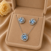 The Gia Jewellery Set – Rhodium-Plated Swarovski® Crystal Set