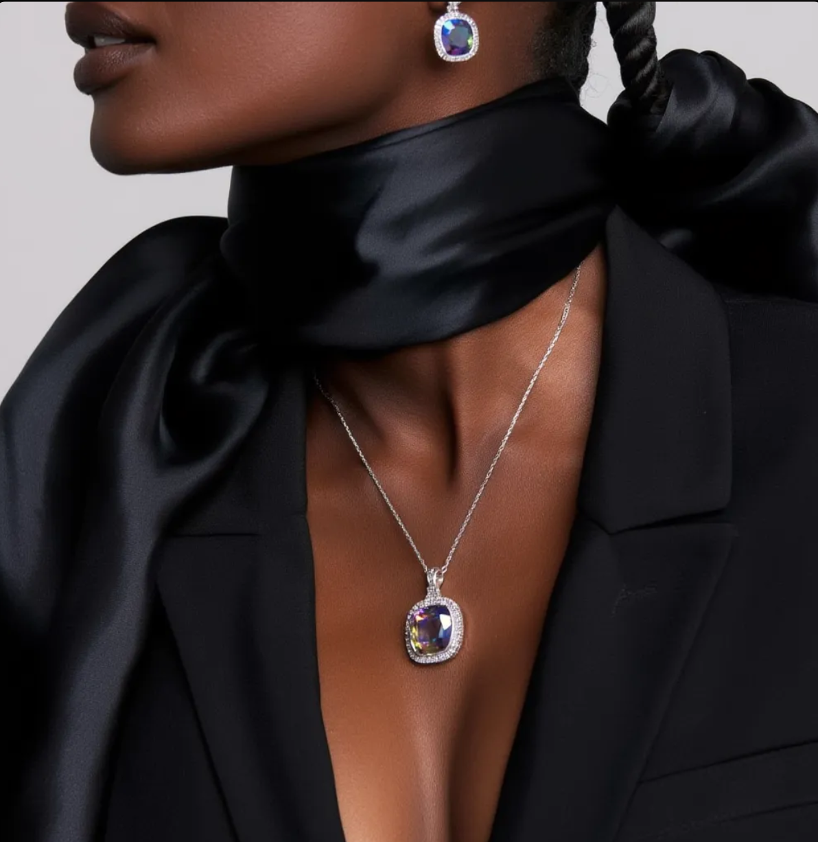 The Aurora Jewellery Set – Rhodium Plated – Swarovski