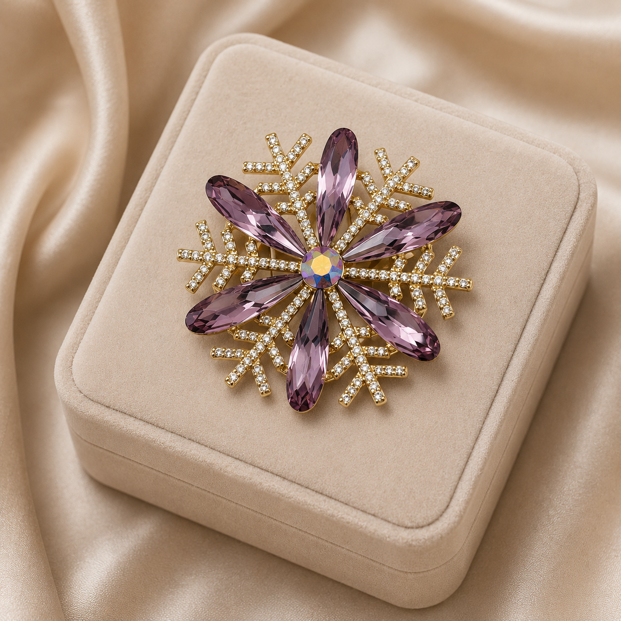 The Flora Brooch – 14k Gold Plated