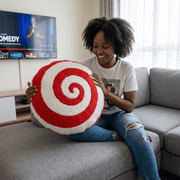 Round Candy Swirl Cushion – 40cm Plush Decorative Pillow
