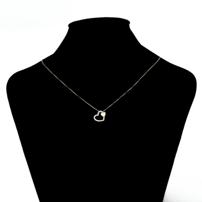 Charlotte Love Heart Gold Pendant with Necklace
