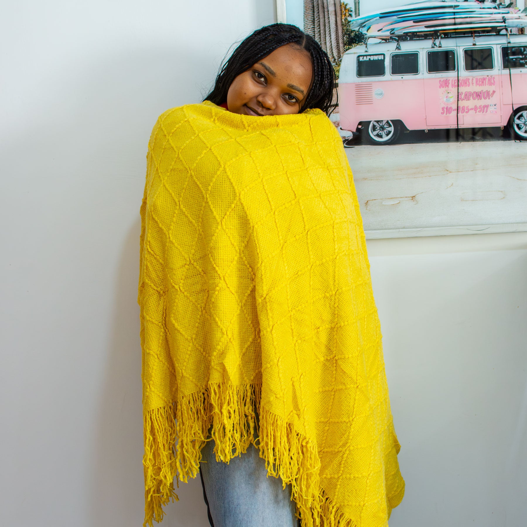 Golden Solace Knit Blanket