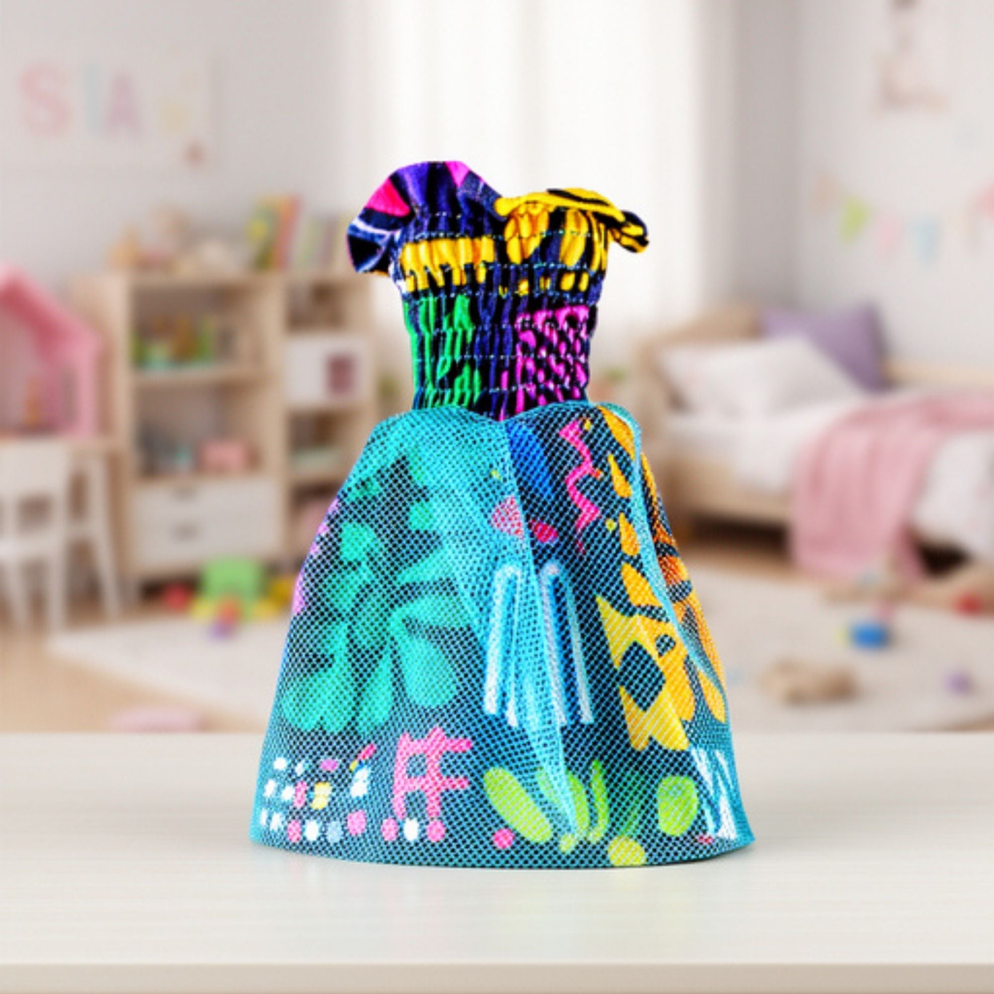 Zella Cotton African Print Doll Dress & Accessories – 11.5-Inch Kids Doll Outfit