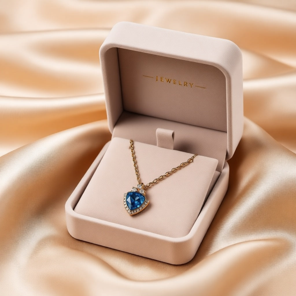 The Lyra Jewellery Set – 18k Gold Plated – Triangle Pendant