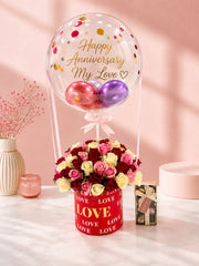 Mixed Roses & Kisses Hot Air Balloon