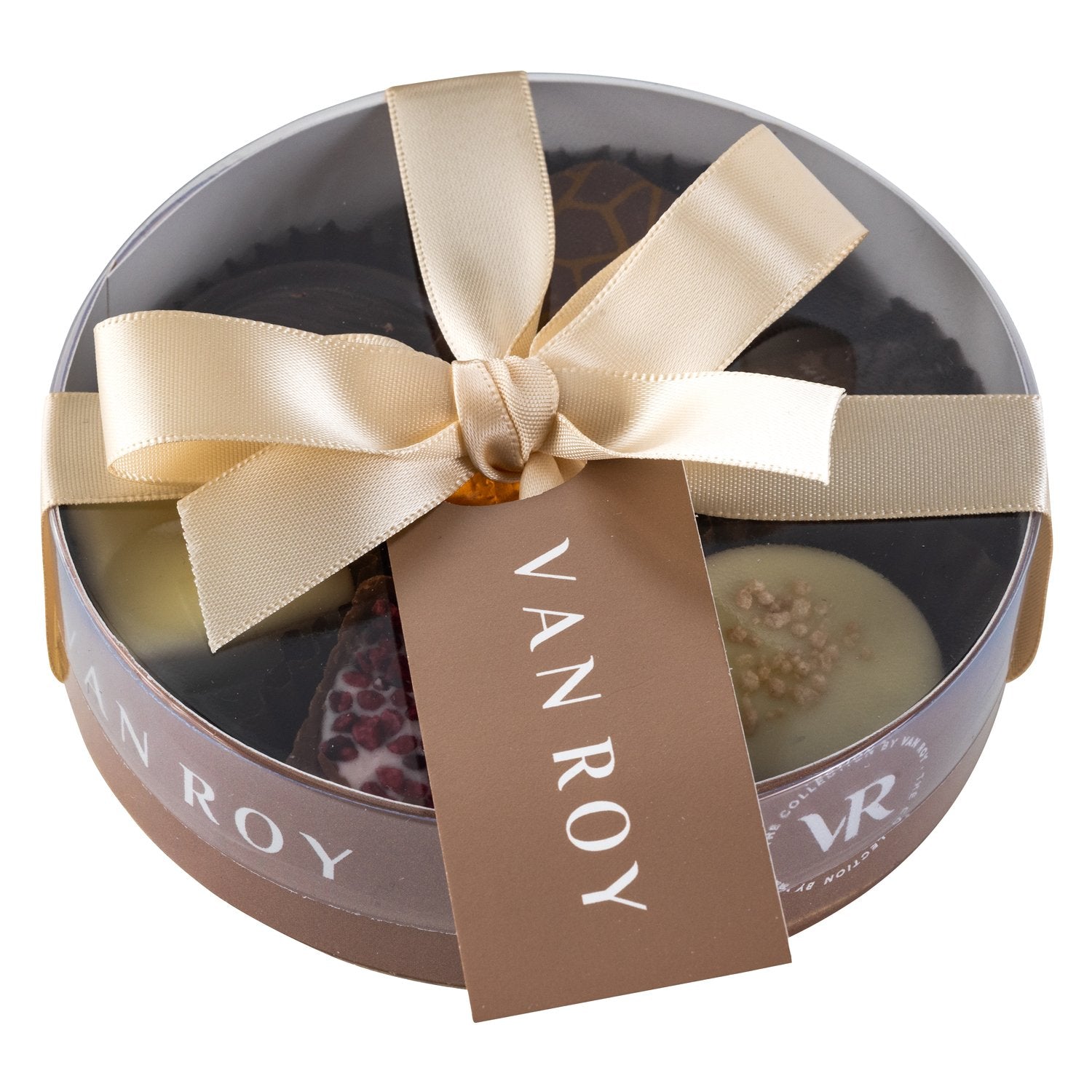 Van Roy Assorted Belgian Chocolate Round Box – 85 g