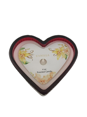 Vanilla Heart Shaped Ceramic Candle - 4 Oz