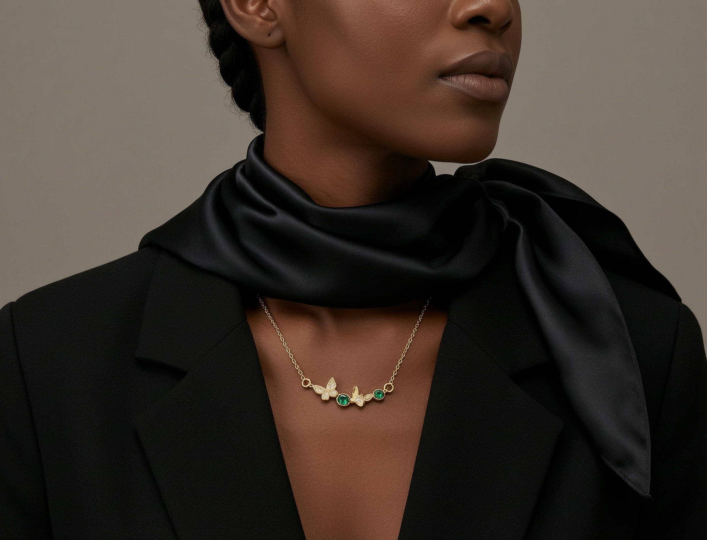 The Zara Necklace – 14k Gold Plated – Butterfly Charms