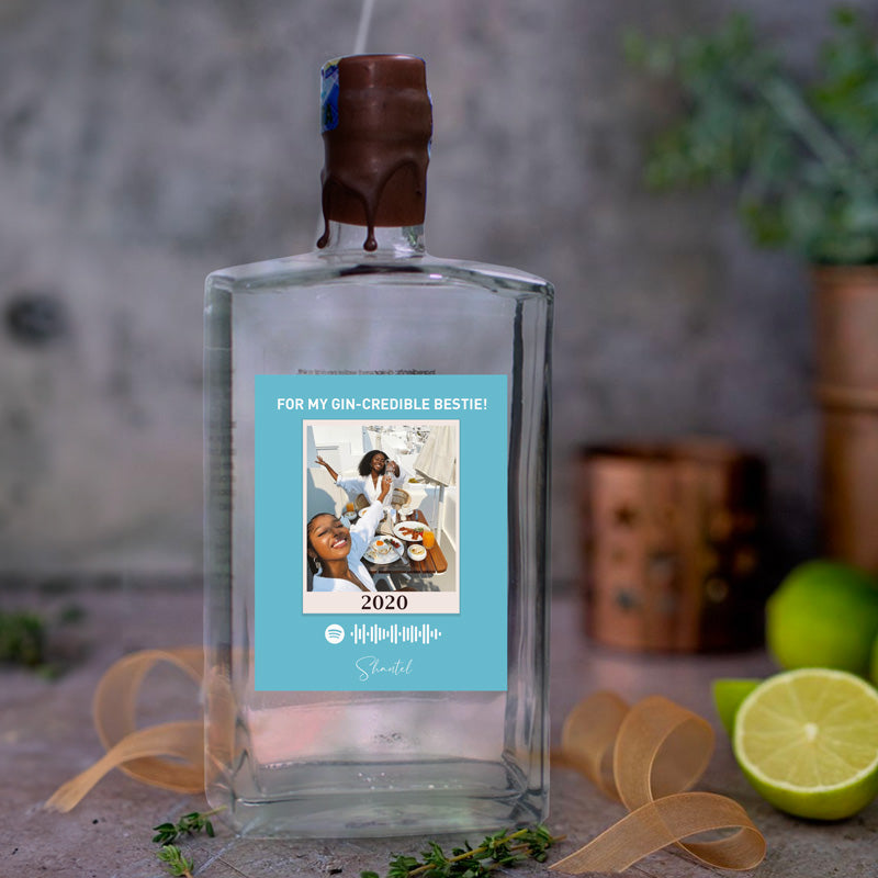 Personalised For My Gin-credible Bestie Gin with Music